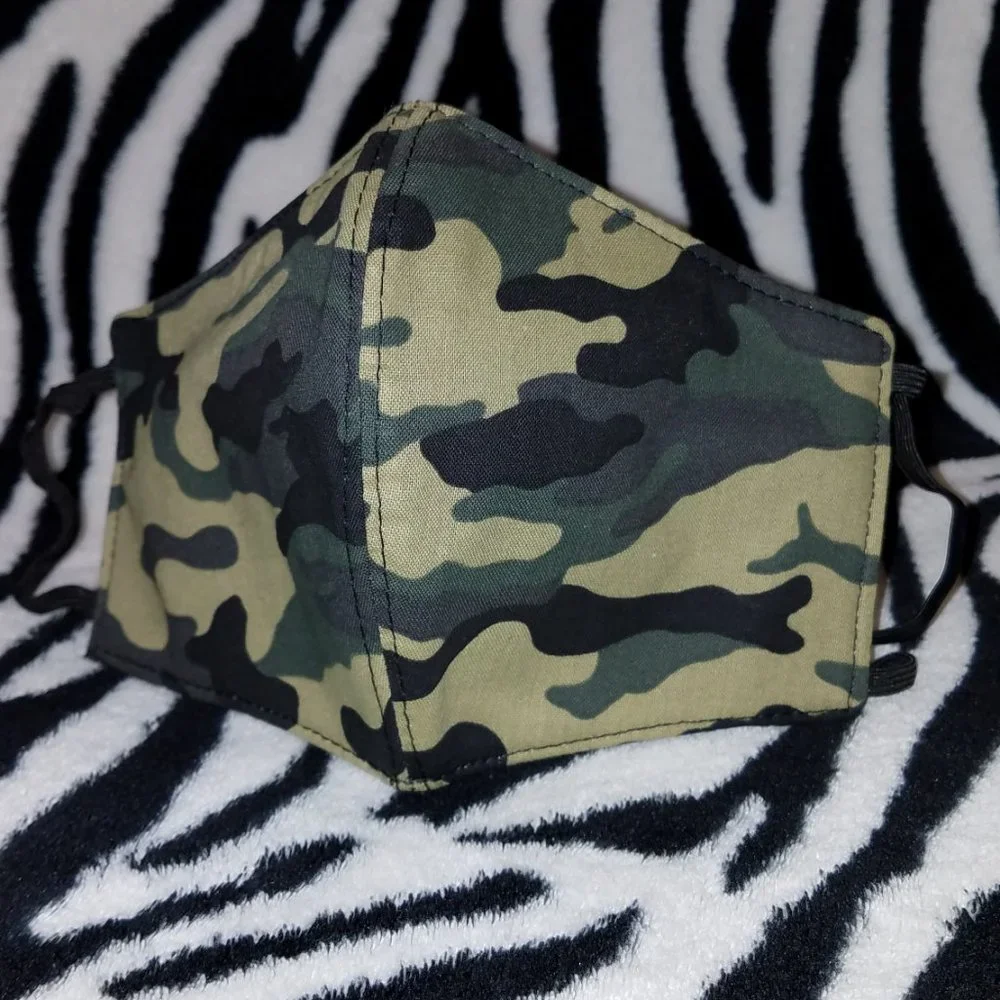 3 Adult Washable Face Mask/Cover Camouflage Design